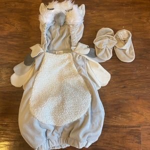 Baby girl snow owl costume with booties